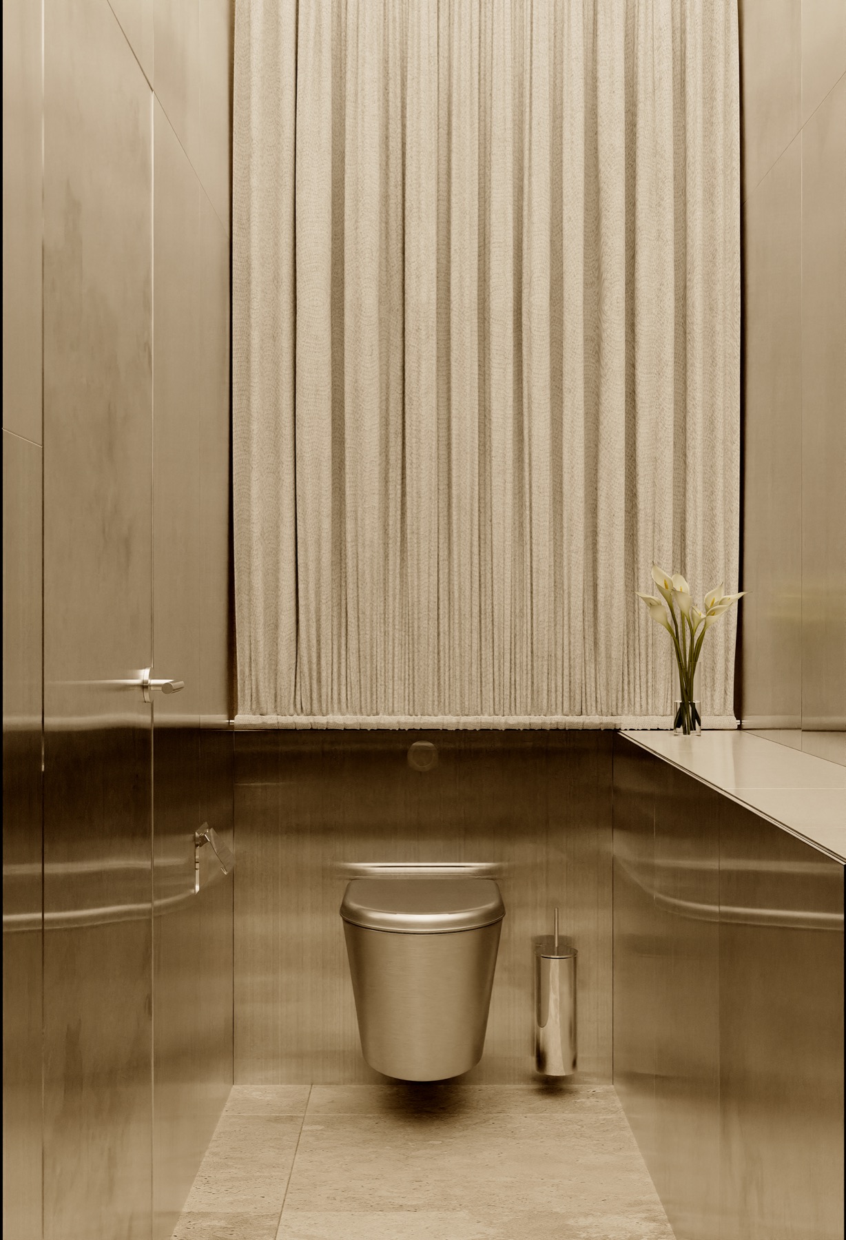 Cafe Table, Astana — washroom, symmetric view